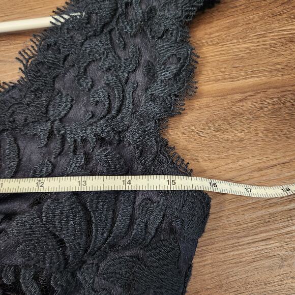 Tadashi Shoji Lace Sheath Dress Navy Blue Sz 0 Wedding Evening Classic Chic - Picture 8 of 9